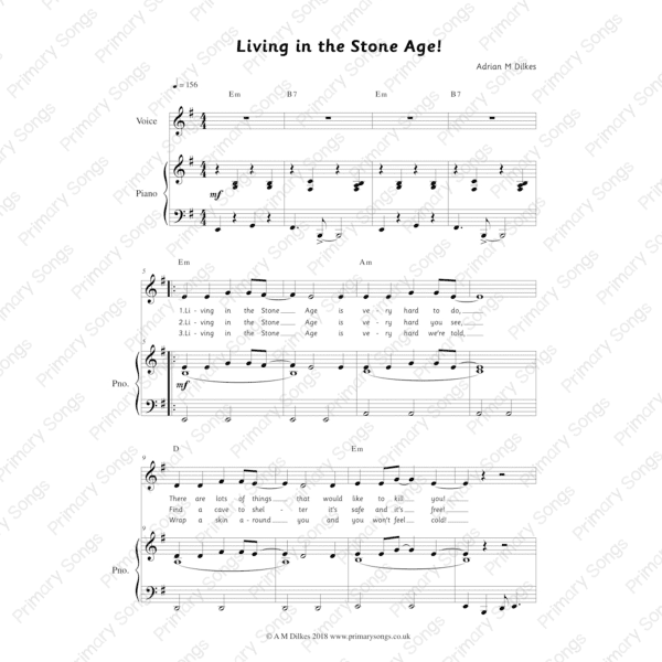 Living In The Stone Age Primary Songs