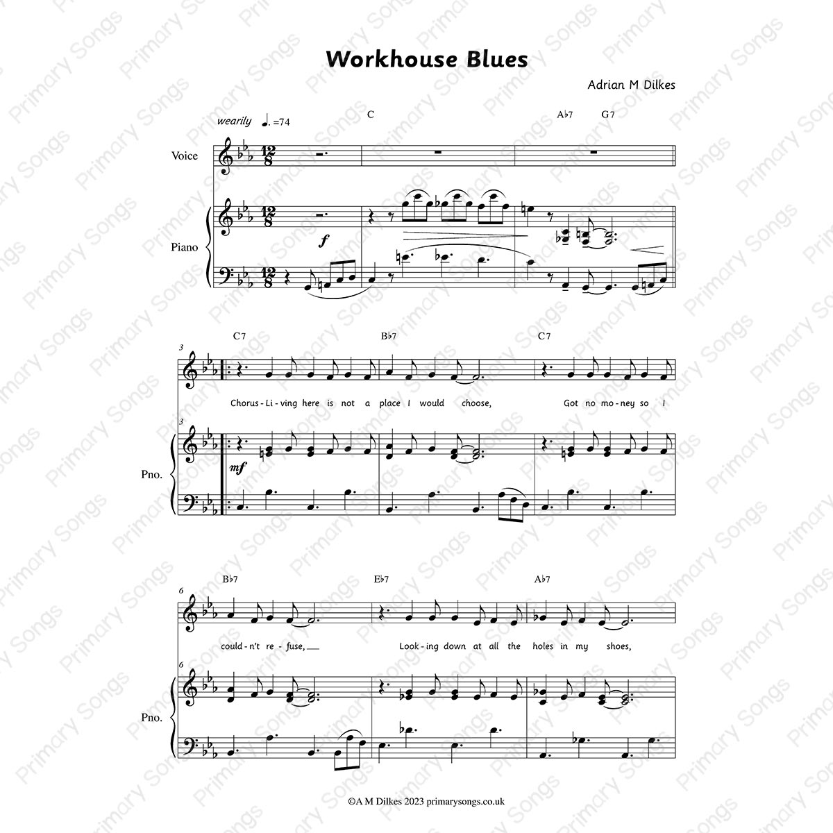 Workhouse Blues sheet music image