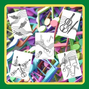 Musical colouring booklet