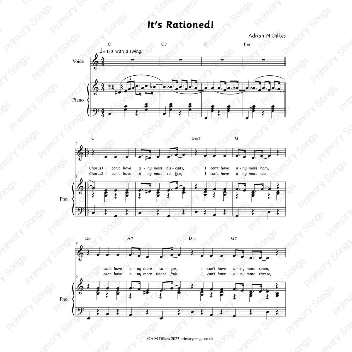 It's Rationed sheet music image